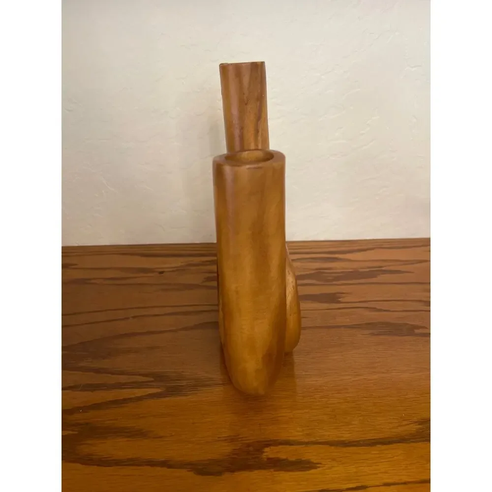 Modern Wood abstract vase